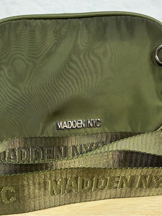 Madden NYC Handbags - Madden NYC Olive Green Nylon Crossbody Bag With Detachable Coin Pouch